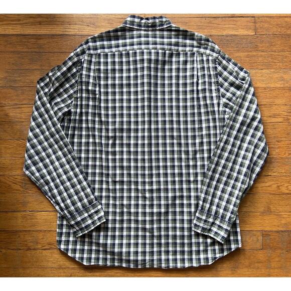JCREW Slim Flex Washed Green Plaid Shirt Mens sz XL - Picture 6 of 6